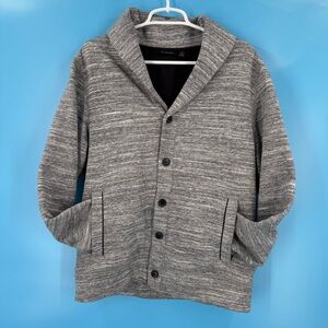 Marc Anthony Slim-Fit Shawl-Collar Sweater Cardigan Gray Mens Sz. M